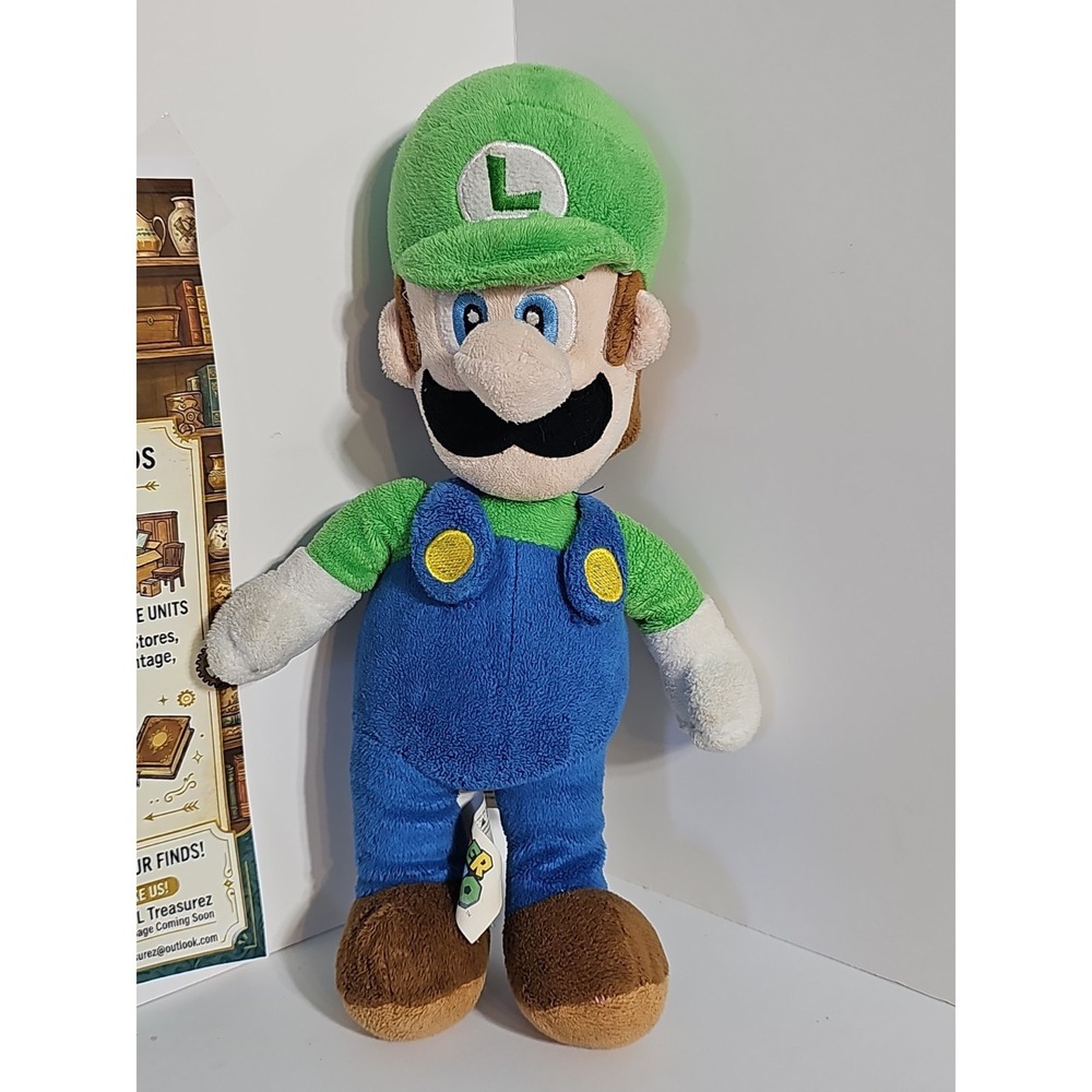 Luigi Plush 2016 Super Mario Brothers Dolls Stuffed Animal Toy 12"‎